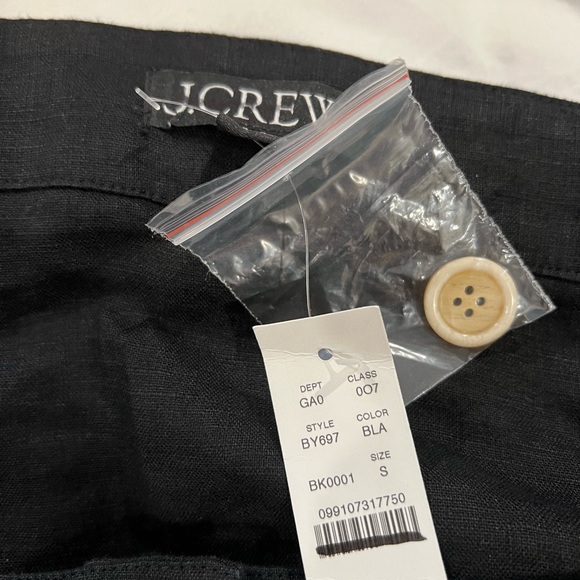 NWT JCrew square neck linen button top - Picture 3 of 3